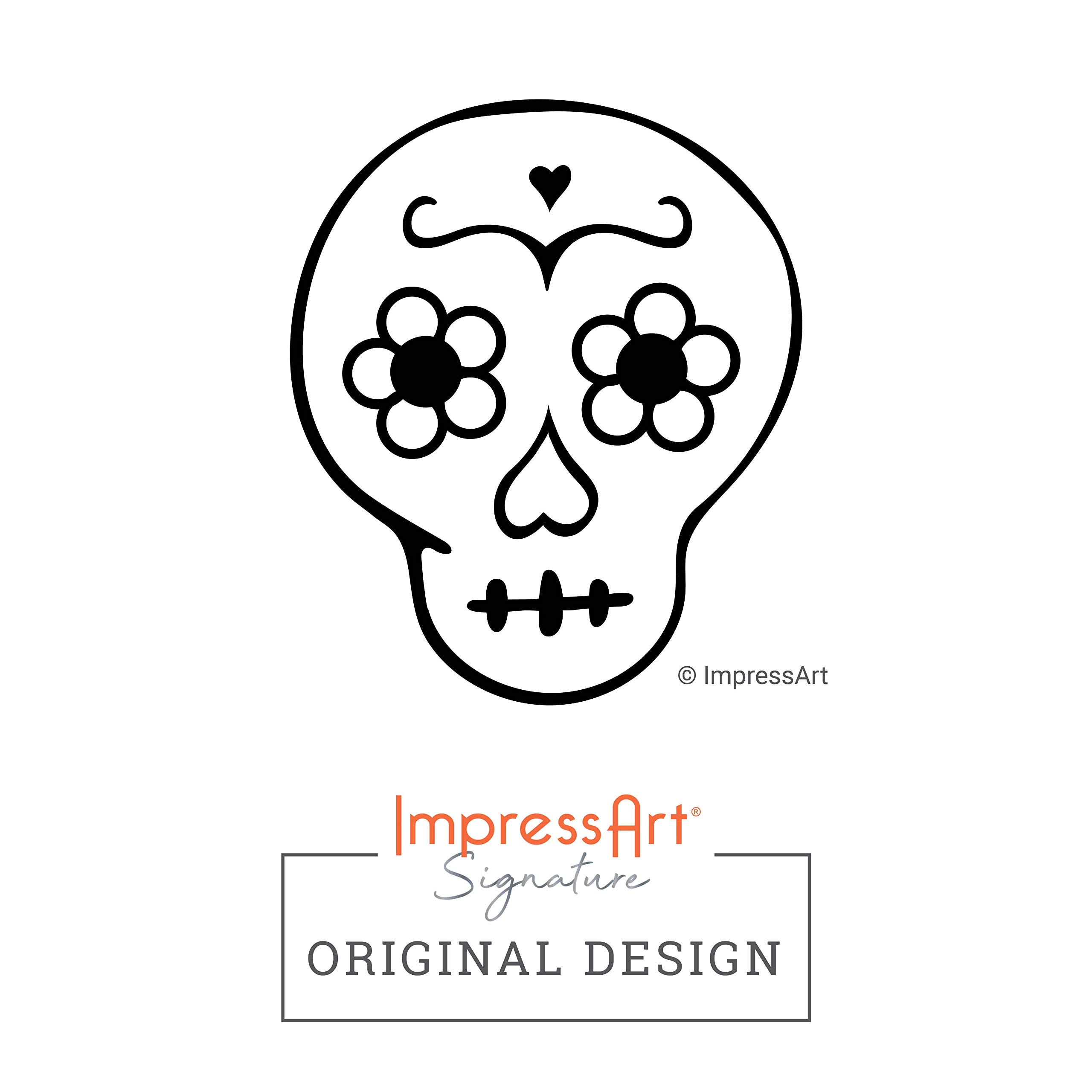 ImpressArt - Sugar Skull Signature Metal Design Stamp, 6mm