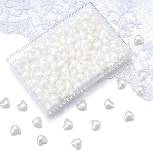 Miniatura 7 de 200 cuentas de perlas de imitación de acrilonitrilo butadieno estireno sueltas de mariposa blanca para hacer joyas, pulseras, collares, aretes,