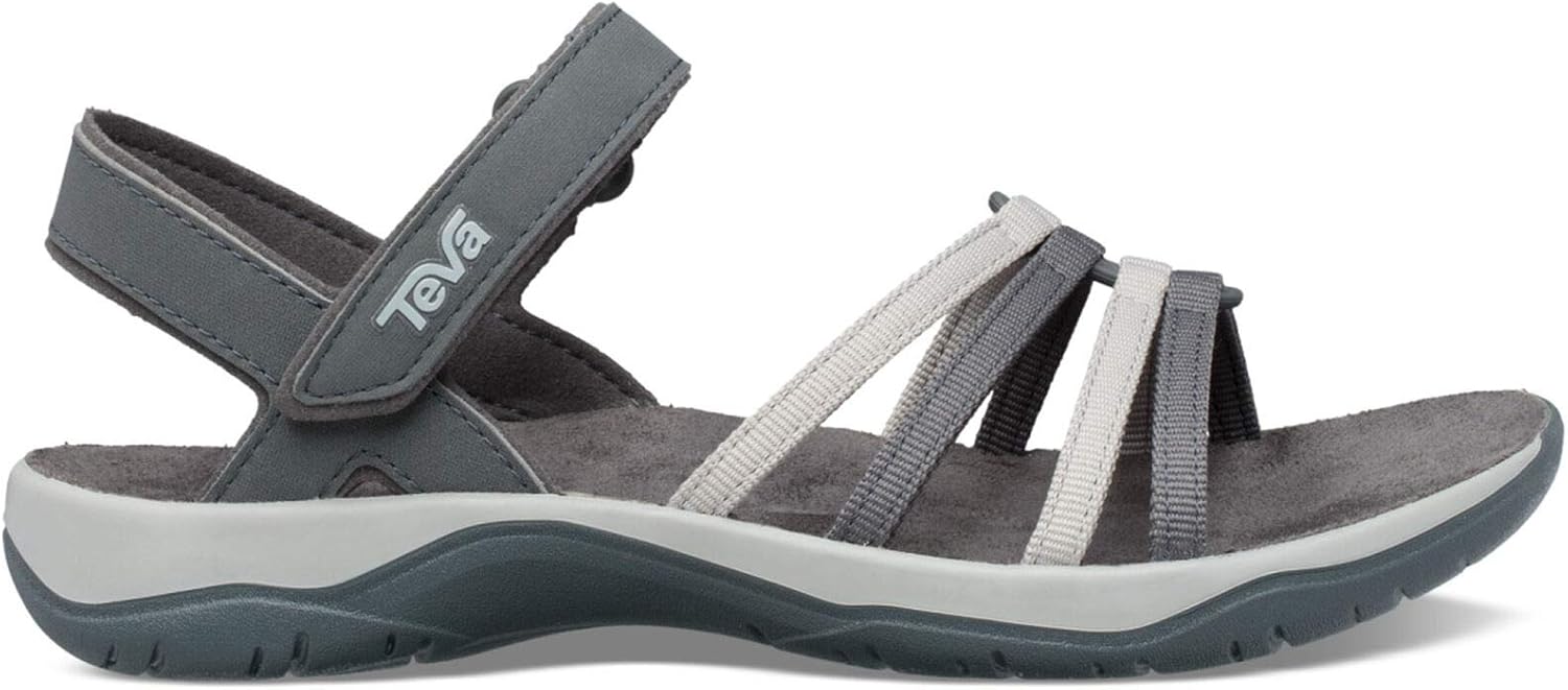 TEVA Women's Casual Comfortable Leather Elzada Sandal with Hook-And-Loop Closure