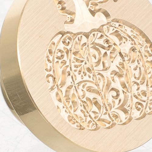 Miniatura 7 de Sello de cera de calabaza, sellos de cera de sellado de Halloween, sello de sellado de cabeza de latón vintage para Halloween, invitaciones de boda