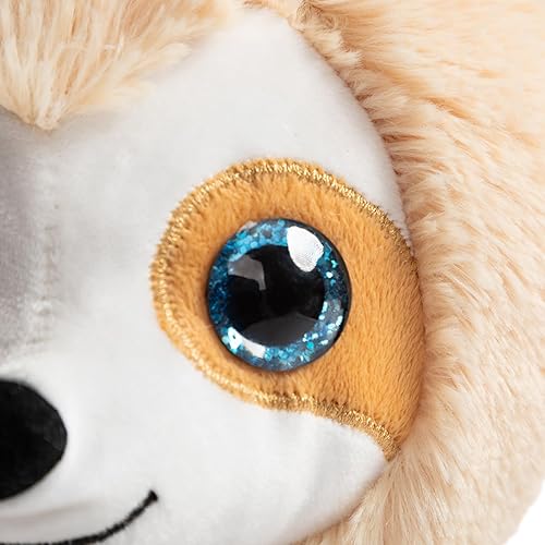 Miniatura 6 de HollyHOME Perezoso de peluche con ojos con purpurina, juguete para regalo de cumpleaños, día festivo, 10 pulgadas, color gris