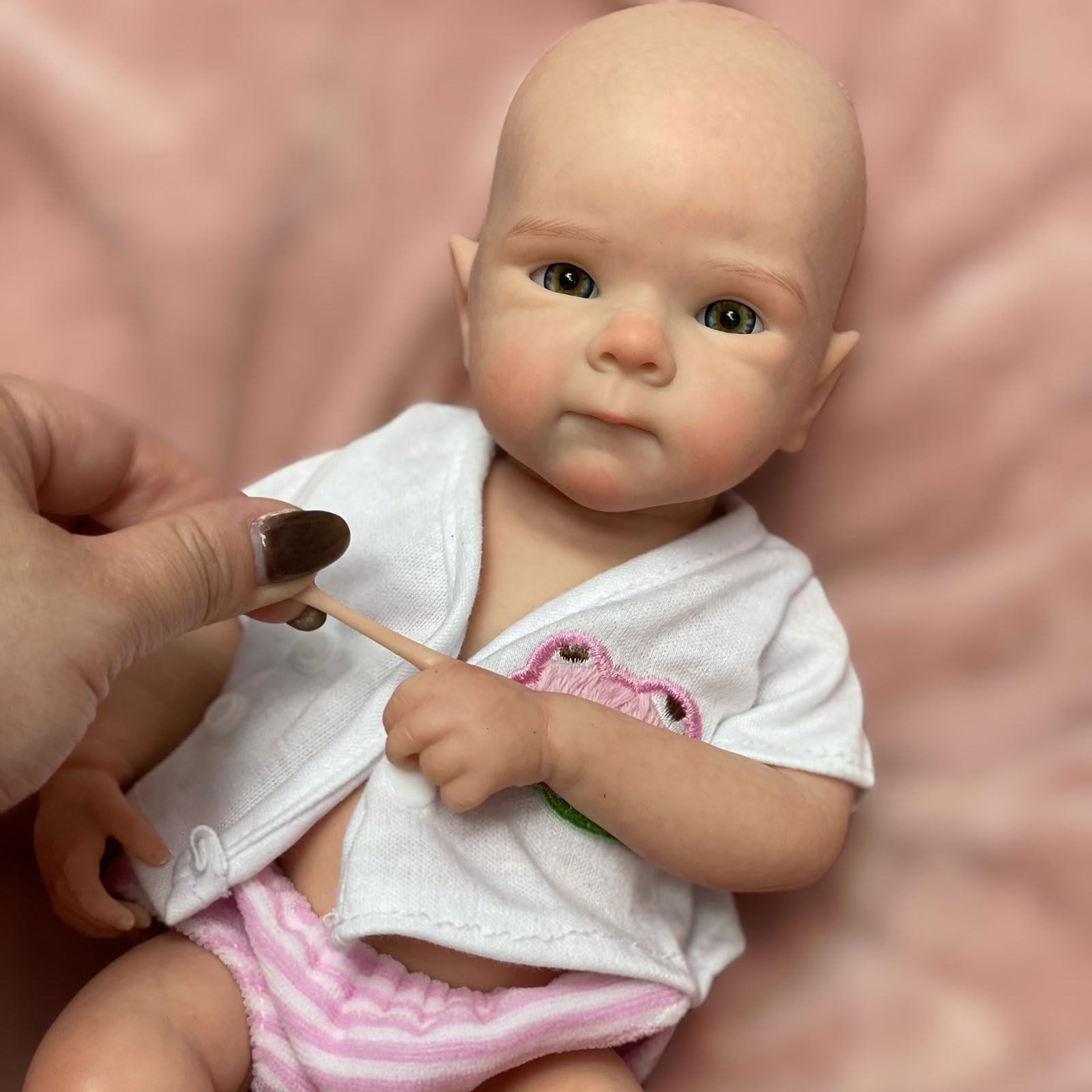 Gileutay 12in/33cm Full Body Silicone Baby Doll Girl Lifelike Reborn Baby Realistic Newborn Dolls That Look Like Real Life Babies - Image 2