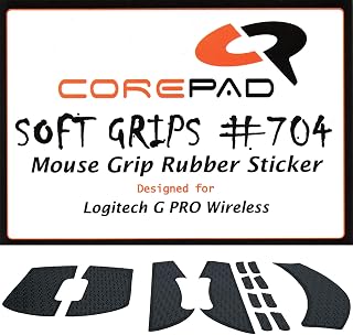Corepad Soft Grips Self-Adhesive Pre-Cut Non-Slip Stickers for PC Gaming Mice (Black, Logitech G PRO Wireless) (CG70400)