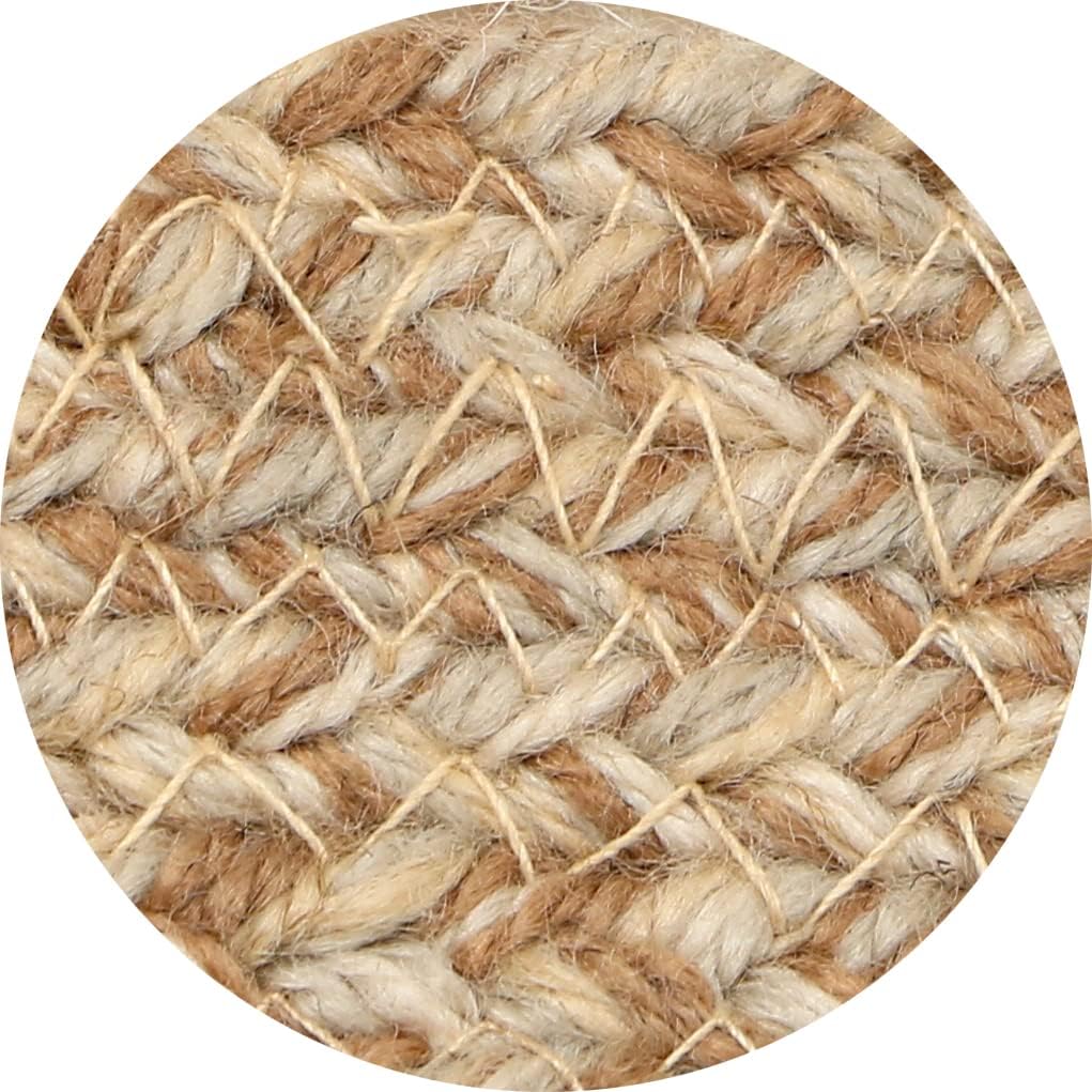 Area Rug for Living Room - Indoor/Outdoor 8' Round Beige – Classic Farmhouse Collection - Easy Clean, Water/Stain/Fade Resistant, Pet Friendly, High Traffic Rug for Patio, Deck, Bedroom