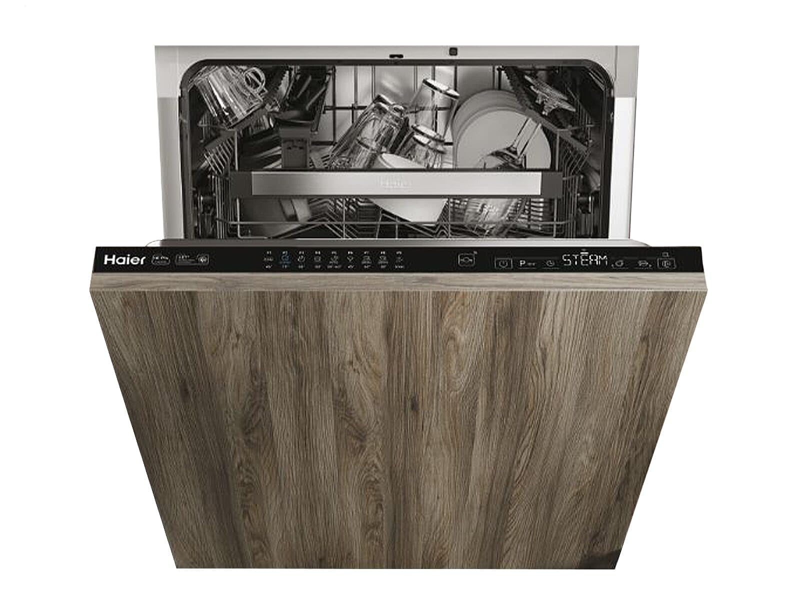 Haier WASHLENS SERIE 2 XI 6C3D0FB vollintegrierter Geschirrspüler / 16 Maßgedecke/Breite 60 cm/Dampffunktion/Smart Home: Wi-Fi, Edelstahl