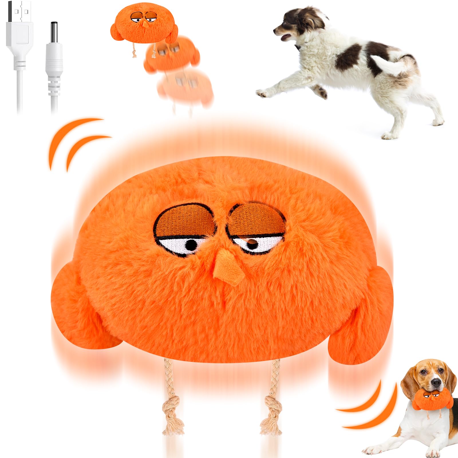 Bewegendes Hundespielzeug, Interaktives Hundespielzeug, Selbstrollender  Ball Hund, Aktives Bewegliches Haustier-Plschspielzeug, Active Moving Pet  Plush Toy for Haustier Hunde Trainingsball(Orange) : Amazon.de: Haustier
