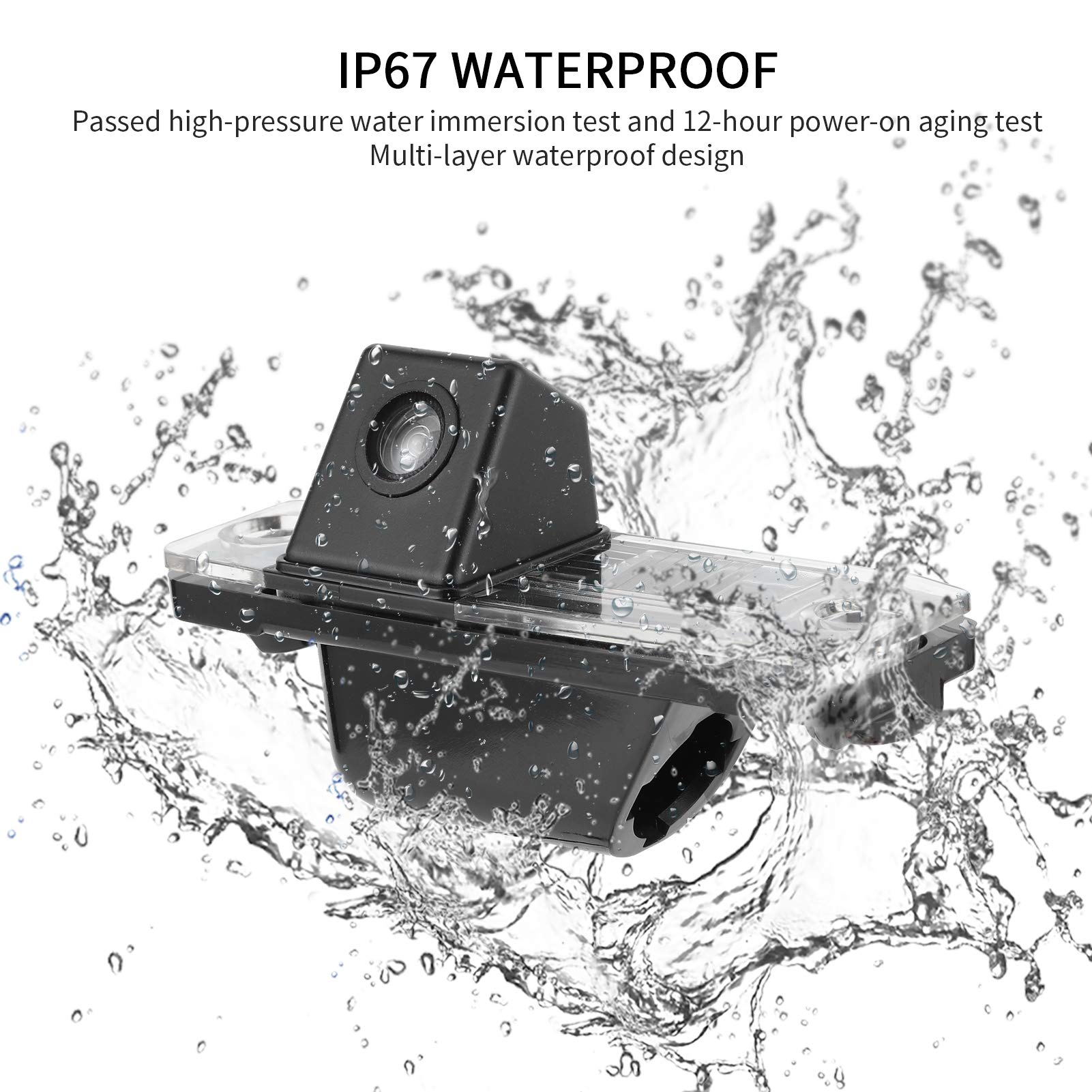 Rear View Camera,Rear View Camera IP67 Waterproof Fit for Hyu-ndai Elantra Sonata Accent Tucson Kia Sorento Sportage Carens Ceed Opirus 12V - Image 4