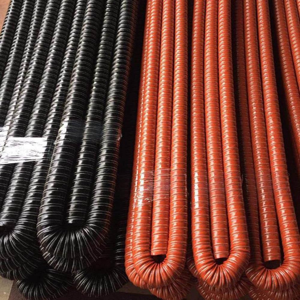 33ft Flexible High-Temp Silicone Air Duct Hose for HVAC, Dryer Vent, Industrial Fumes, Ventilation, 51mm (2") - Durable Brake Ducting Pipe for Heating & Cooling Systems