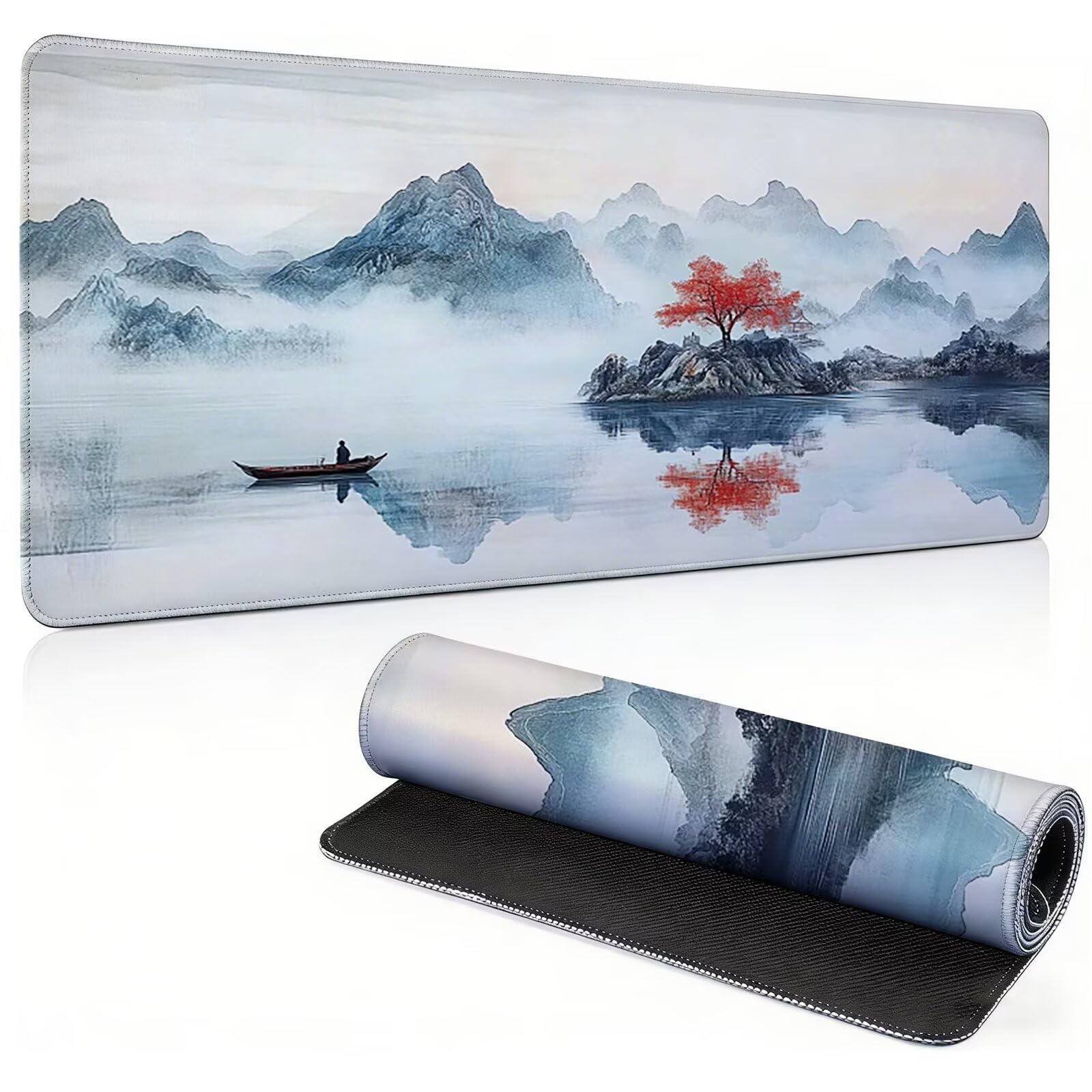Tappetino Mouse Gaming, 1200x600mm Tappetino Mouse XXL Retro 0c0-236 | Mouse Pad Grande, Ottimizzato per i Sensori da Gioco, Migliora Precisione e Velocità, per Mac e PC, paesaggio