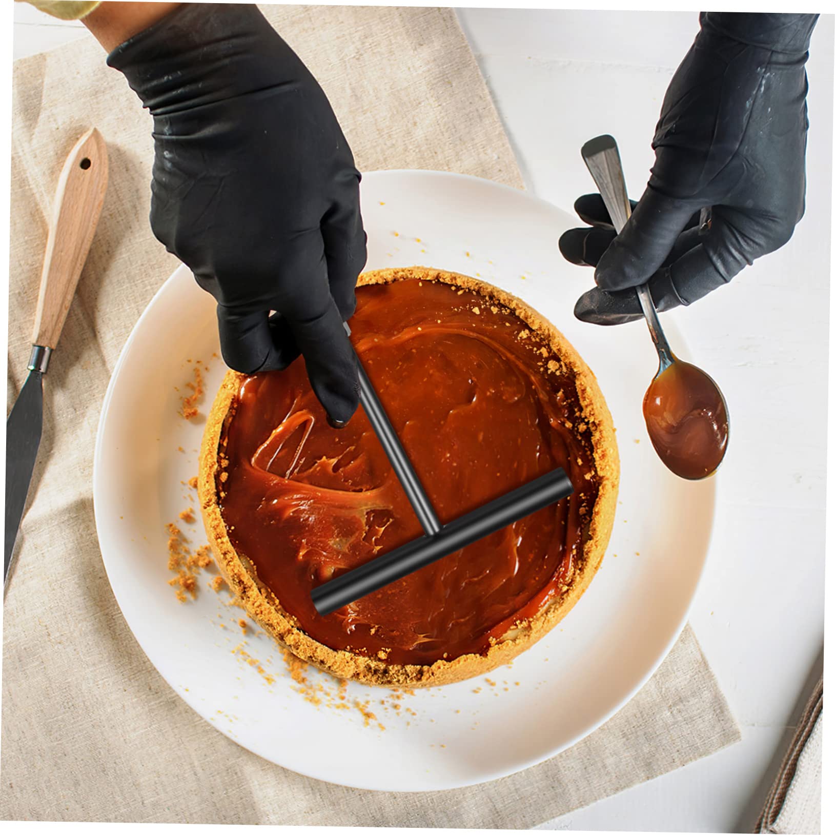 Espátula de Repostería y Raspador para Crema de Acero Inoxidable