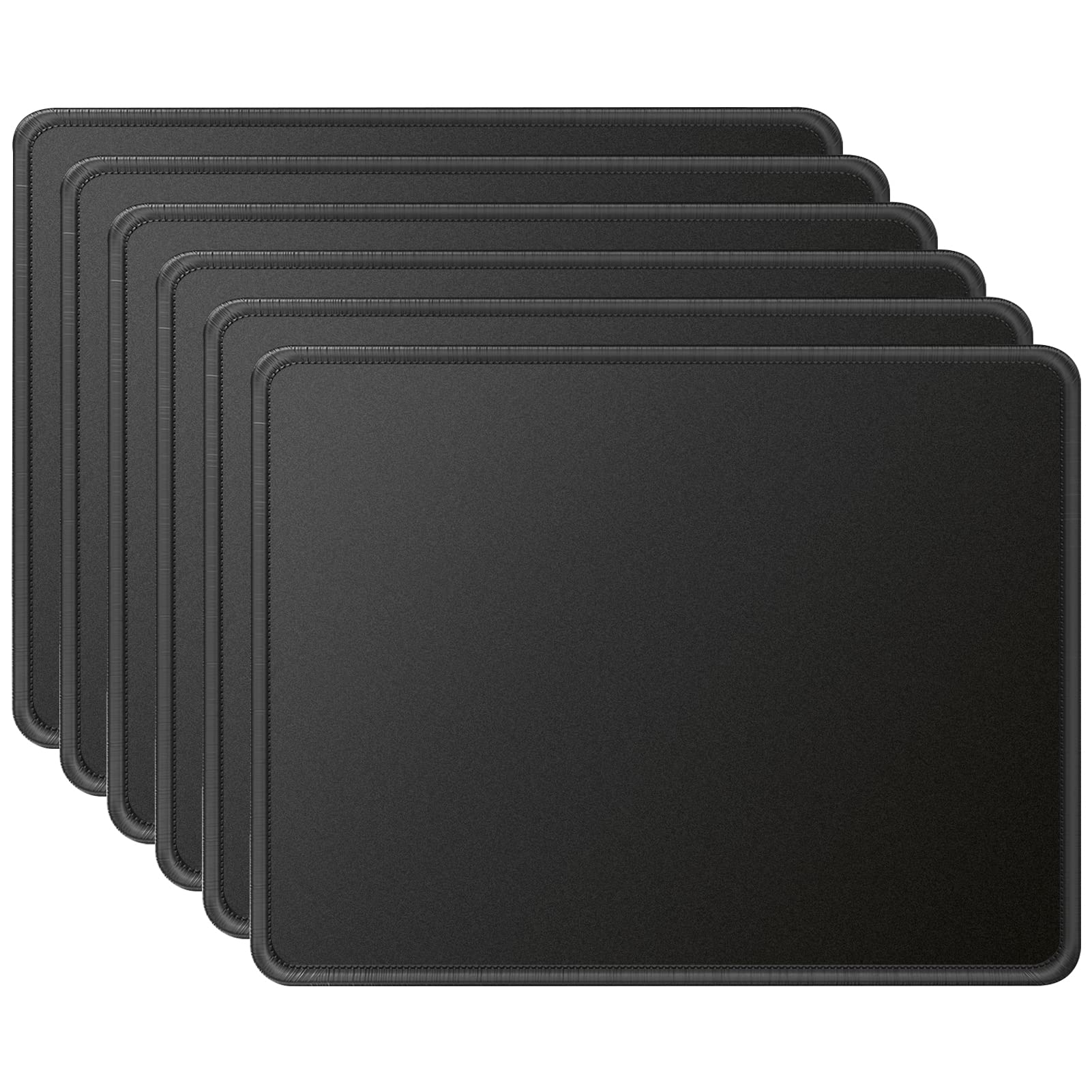 KTRIO Tappetino Per Mouse 3 Pezzi - 280x220 Mm, Superficie Liscia, Base Antiscivolo, Nero - Foto 3