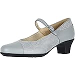 SAS Women's Isabel Pump Mary Jane Grigio/Snake Leather 7 WW