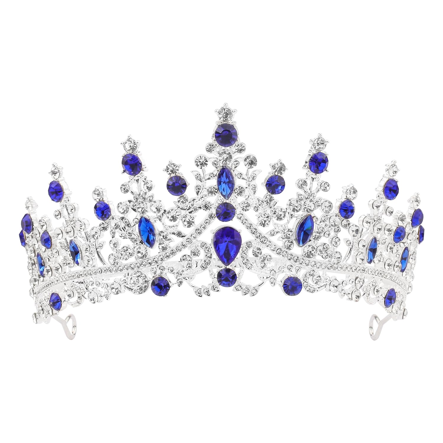 COCIDE Headbands for Women Headbands for Girls Hairband for Women (Silver+Blue)