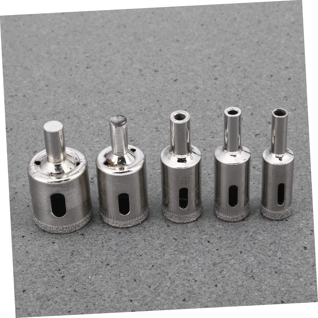 LIFKICH Alloy Drill Bits Glass and Tile Hole Saw Set 10pc Diamond Drill Bits 8mm-50mm for Processing