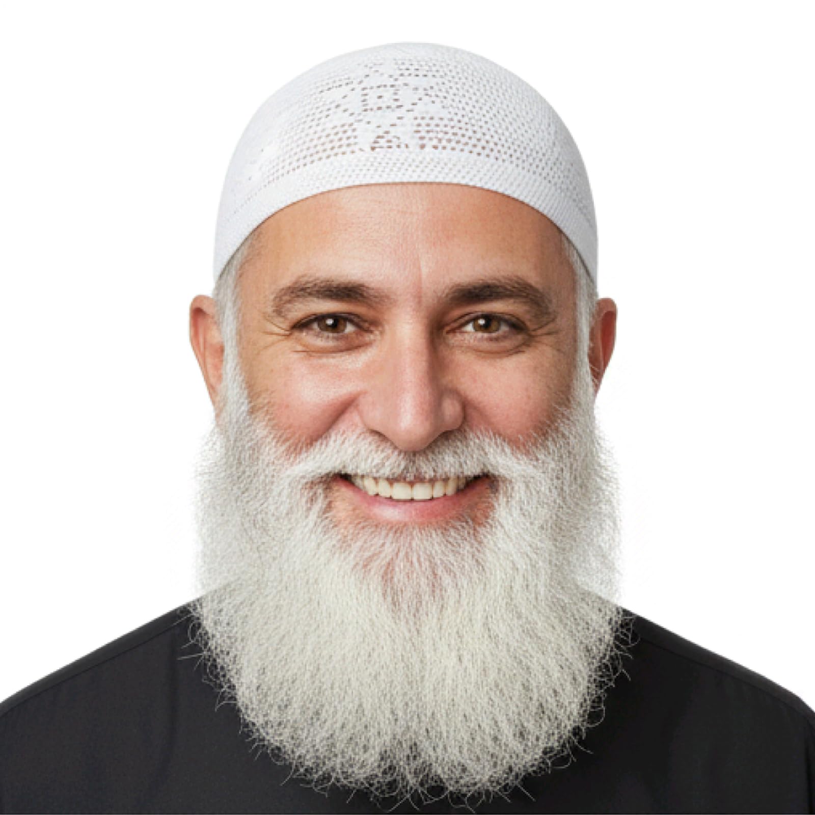 ZOAS Islamic Muslim Cap For Men's made by Hand With Thread Full Strechable In 100% Cotton Cloth With Star Design (FREE SIZE)