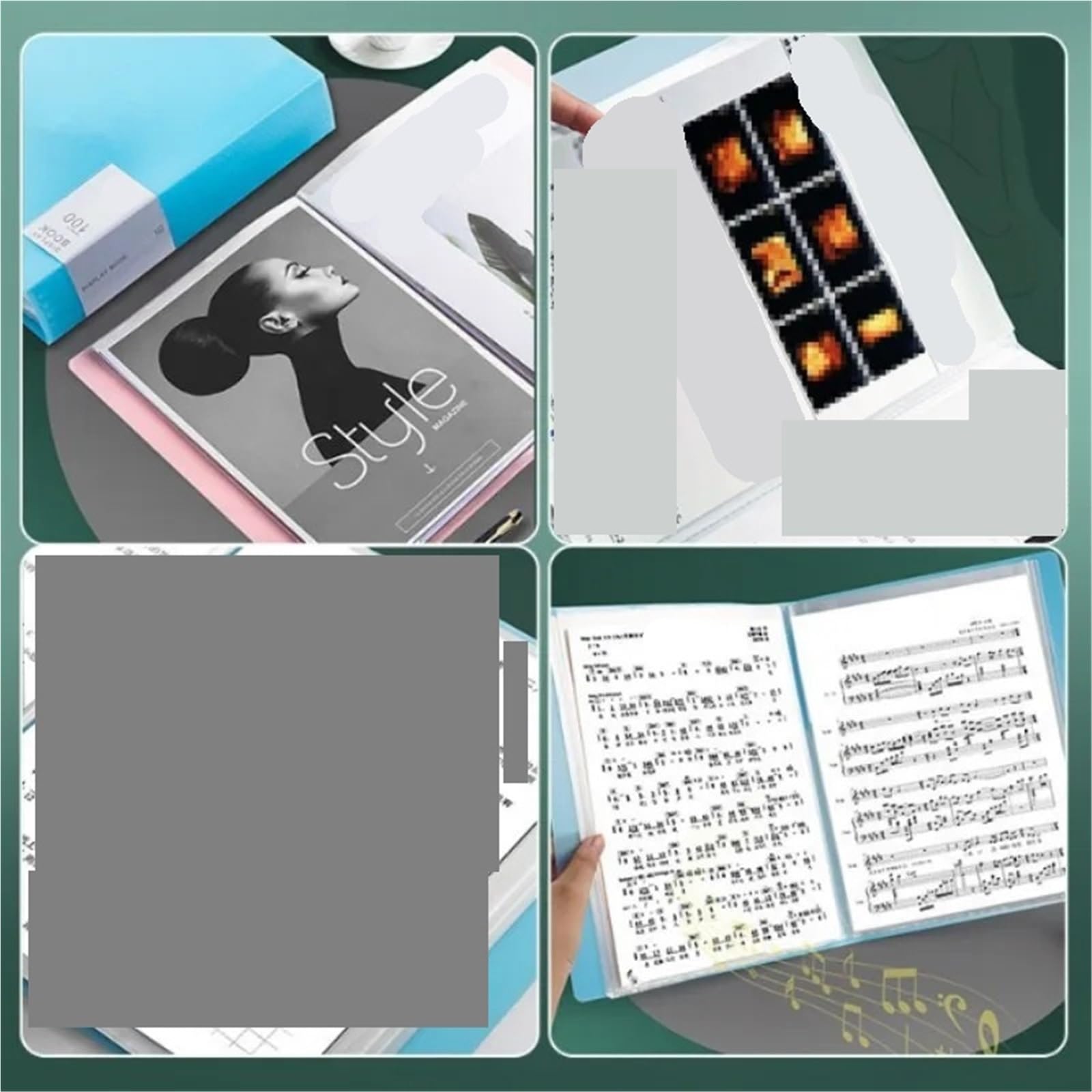 2Pcs Plastic File Folders Für Mappe/Portfolio | For Documents 80/100 Pages Filing Products Office Supplies Desk Stationery Organizer(Blue-80 PAGES)