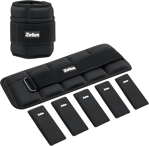 ZELUS Soft Iron Z-Fit Ankle Weights 1 Pair Adjustable, 4LB/7LB/10LB for Women Men, Ultra Thin Leg Weights with Adjustable Straps, Arm Weight for Gym Home Yoga Jogging Walking