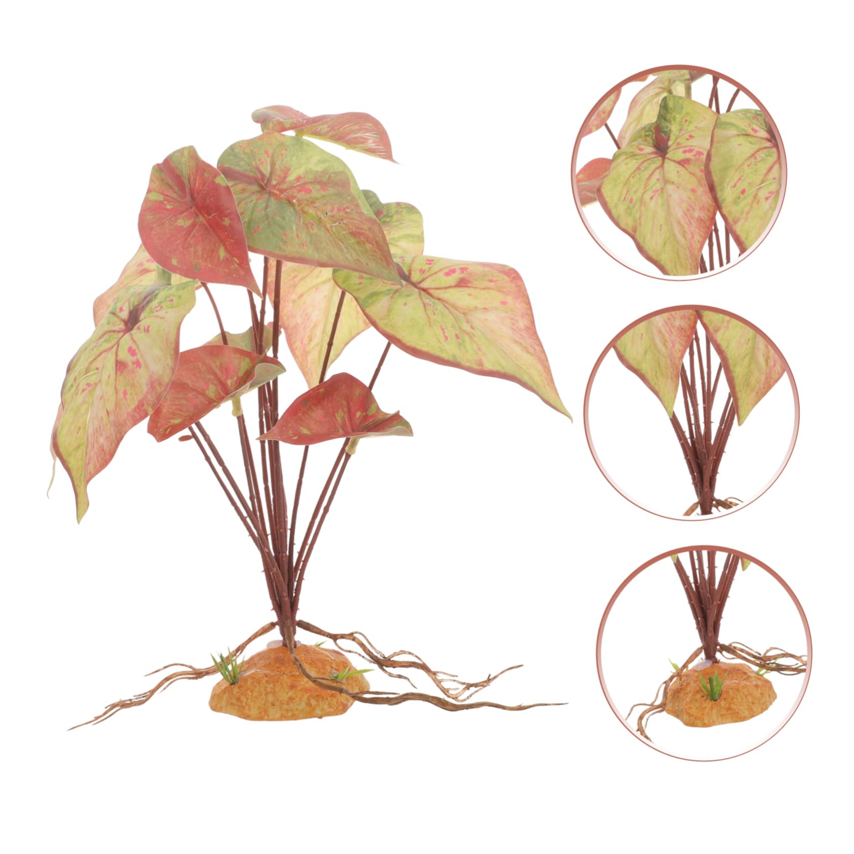 TOYANDONA 3 Piezas Conjunto de Plantas simuladas decoración Falso Plantas de Acuario Falsas Peces Decoraciones para acuarios y Altas Accesorios para peceras Decoraciones el plastico