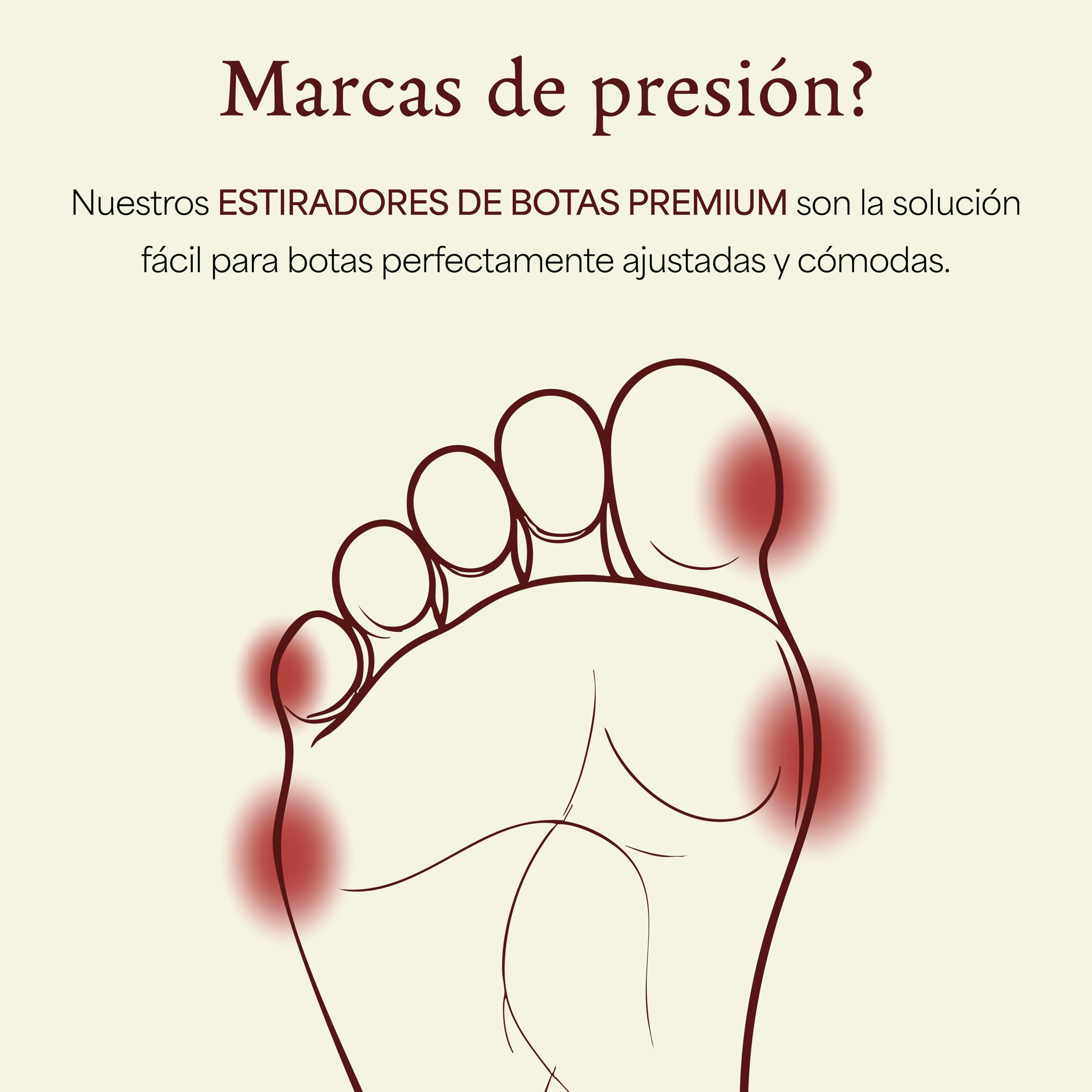 Langer & Messmer alargador de zapatos para mujer contra pellizcos en zapatos o botas - de madera maciza de haya y mecanismo metálico - se estira a lo ancho y a lo largo incl. spray alargador de cuero