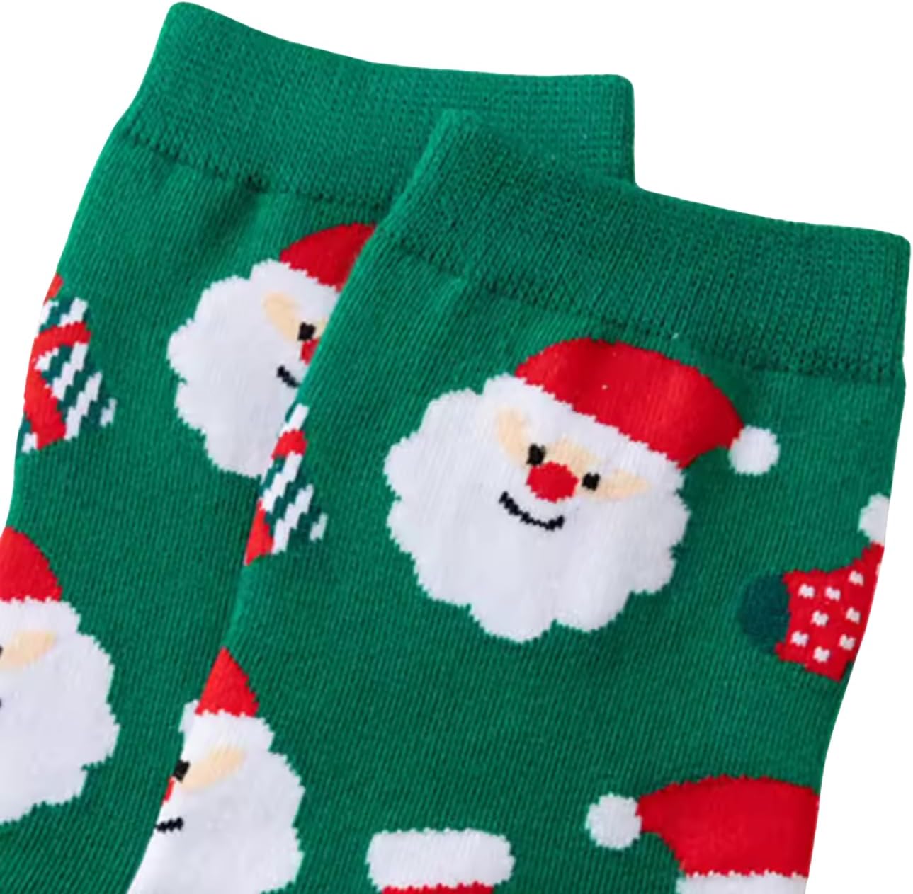 Christmas Holiday Socks, 4 Pack, Festive Santa Claus Snowman Reindeer Gingerbread Man Designs, Multicolor - Image 3