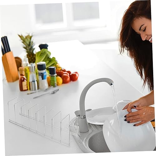 Miniatura 7 de Soporte para tapa de olla, soporte para tapa de olla, estante de almacenamiento compacto para encimera para cocina