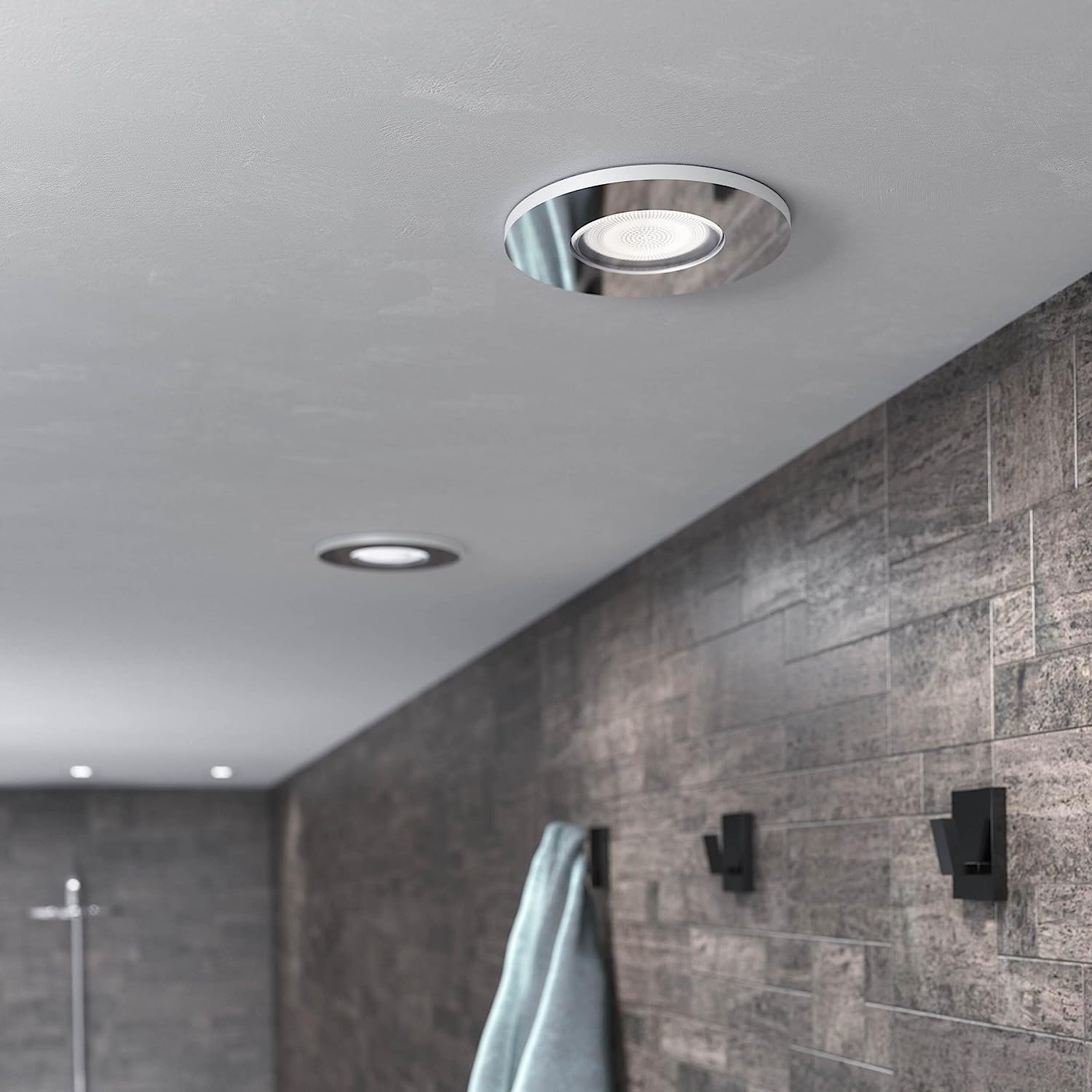 Philips Hue – Lámpara inteligente, Hue Adore, Foco Empotrable LED Inteligente, Luz Blanca de Cálida a Fría, Compatible con Alexa y Google Home, Color Cromado