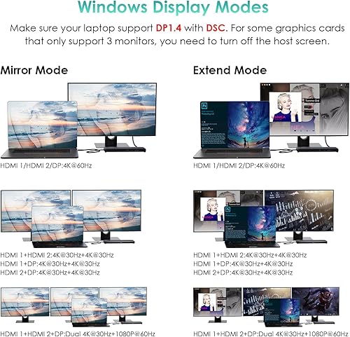 Miniatura 5 de WAVLINK Estación de acoplamiento USB C, adaptador USB C a HDMI con 4K HDMI, 100W PD, 3X USB3.1, lector de tarjetas SDTF, USB C Hub Dongle para