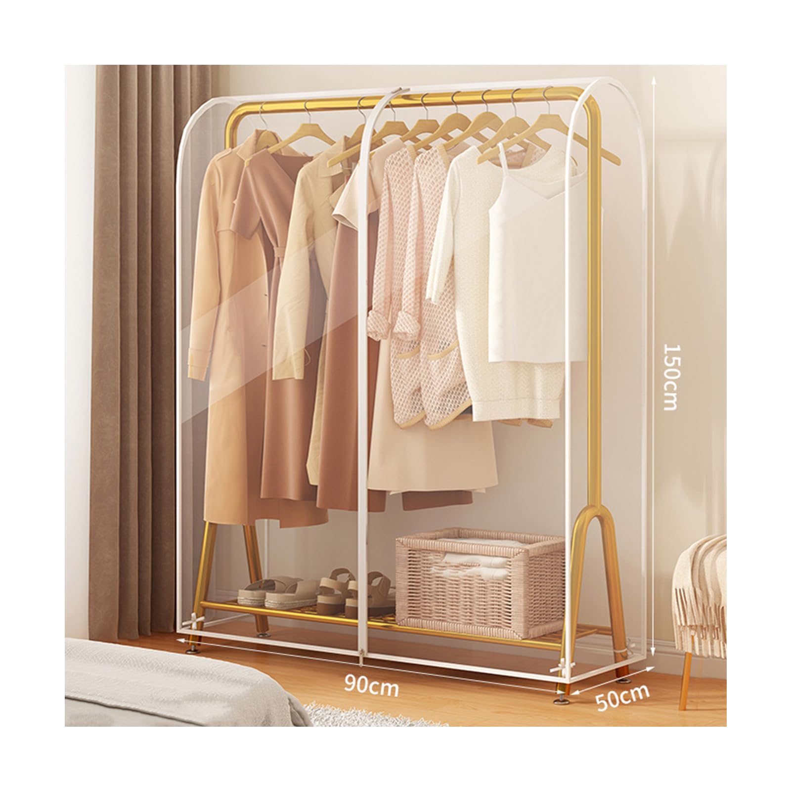 Amazon｜ALLMIRA ハンガーラック カバー 洋服カバー 衣類カバー 防虫防