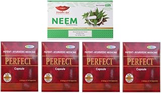 Double Lips PERFECT Capsules Patent Ayurvedic medicine (4 Pack) and Neem Glycerine soap for All Skin Type Price In India