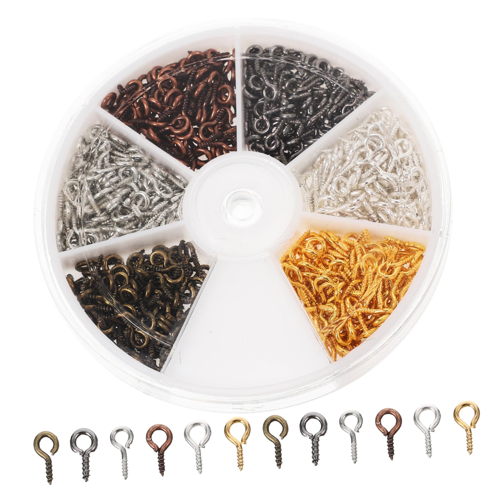 FUNOMOCYA Box Set Metal Eye Bolt Hooks for DIY Decorations Jewelry Making Findings