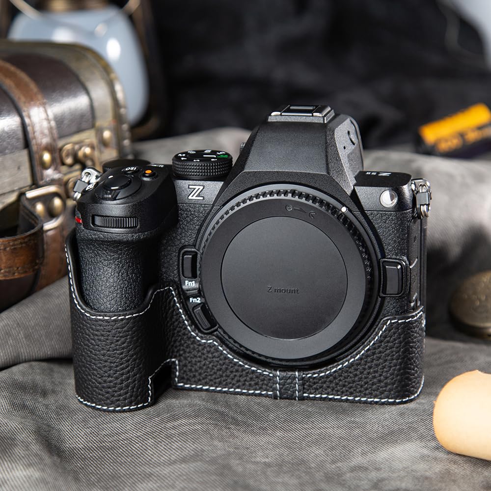 Amazon.co.jp: Nikon Z5II 専用手作りの本革カメラ保護ケース