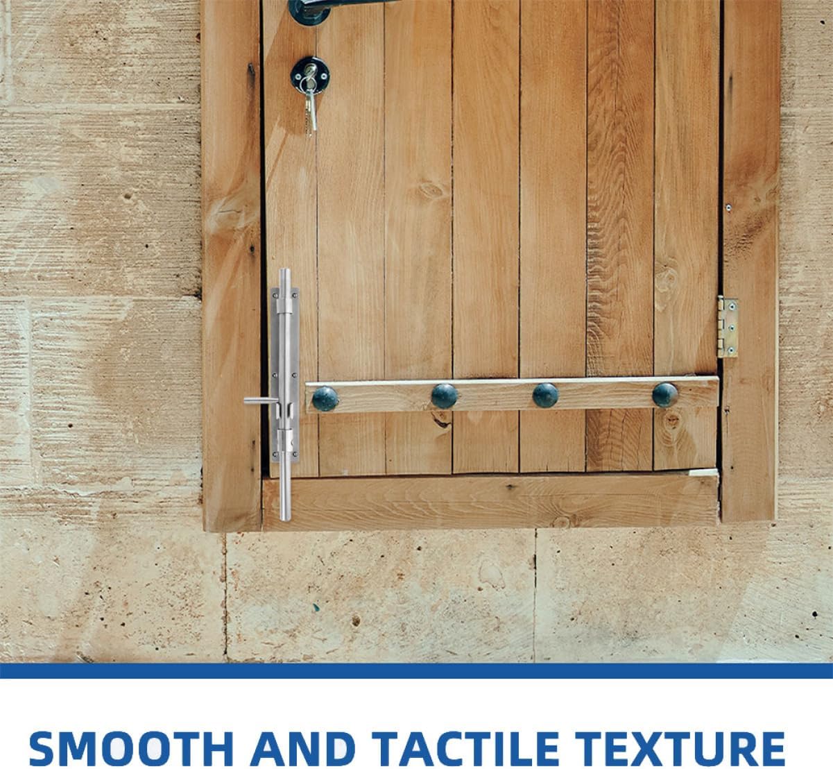 2pcs Heavy Duty Stainless Steel Barrel Bolt Latch Thickened Slide Lock for Wooden Doors Fences and More Door Security Easy Installation