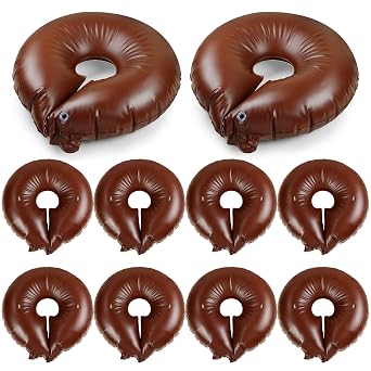 Nuogo 10 Pcs Tree Watering Bag 15 Gallon, Slow Release Watering Ring PVC Planting Water Bag for Trees and Shrub, Automatic Tree Watering System Drip Irrigation Ring, Brown, 35.4 x 35.4 Inch