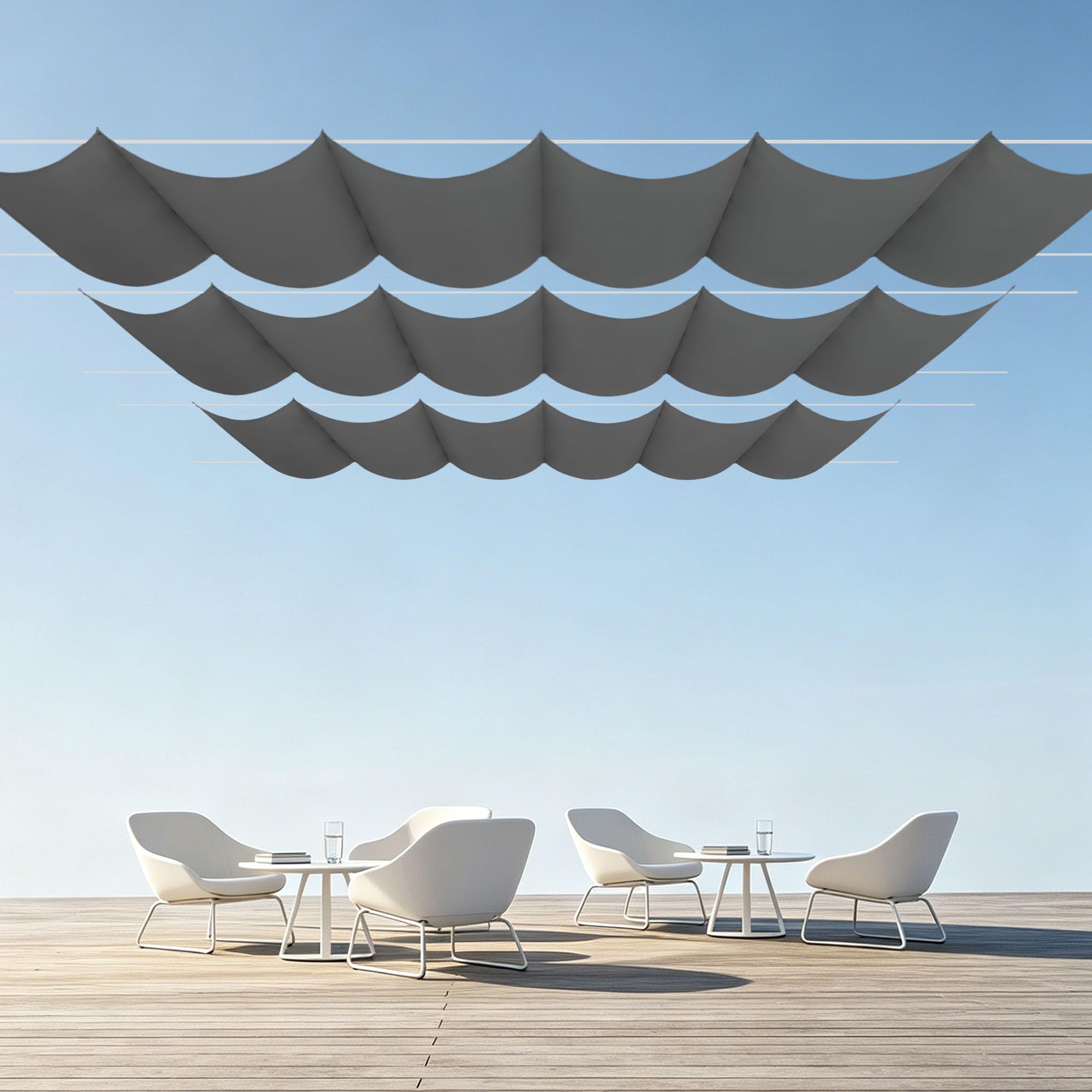 Voile d'ombrage jardin rétractable 150x150 pour créer un coin de fraîcheur sur la terrasse