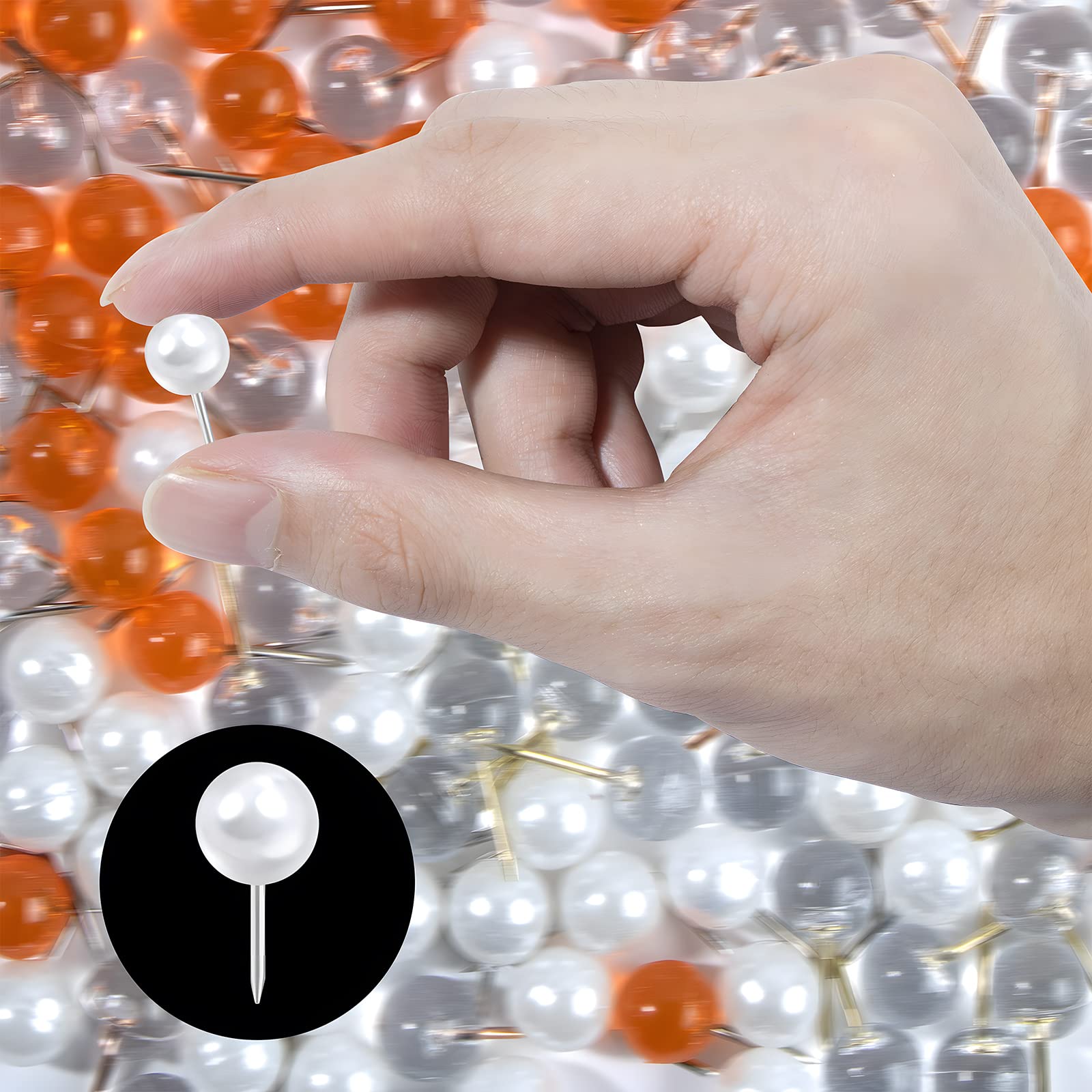 750 Puntine Colorate Per Bacheche - 14 Colori Assortiti, Testa Rotonda 0.3 Cm, Per Mappe, Sughero E Lavagne - Foto 10