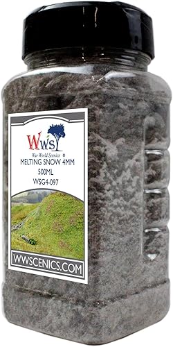 Miniatura 8 de WWS War World Scenics WWScenics  Disparador de nieve derretida de 0.157in  Lata de 33.8fl oz  WSG4-098  Material de paisaje de modelo realista
