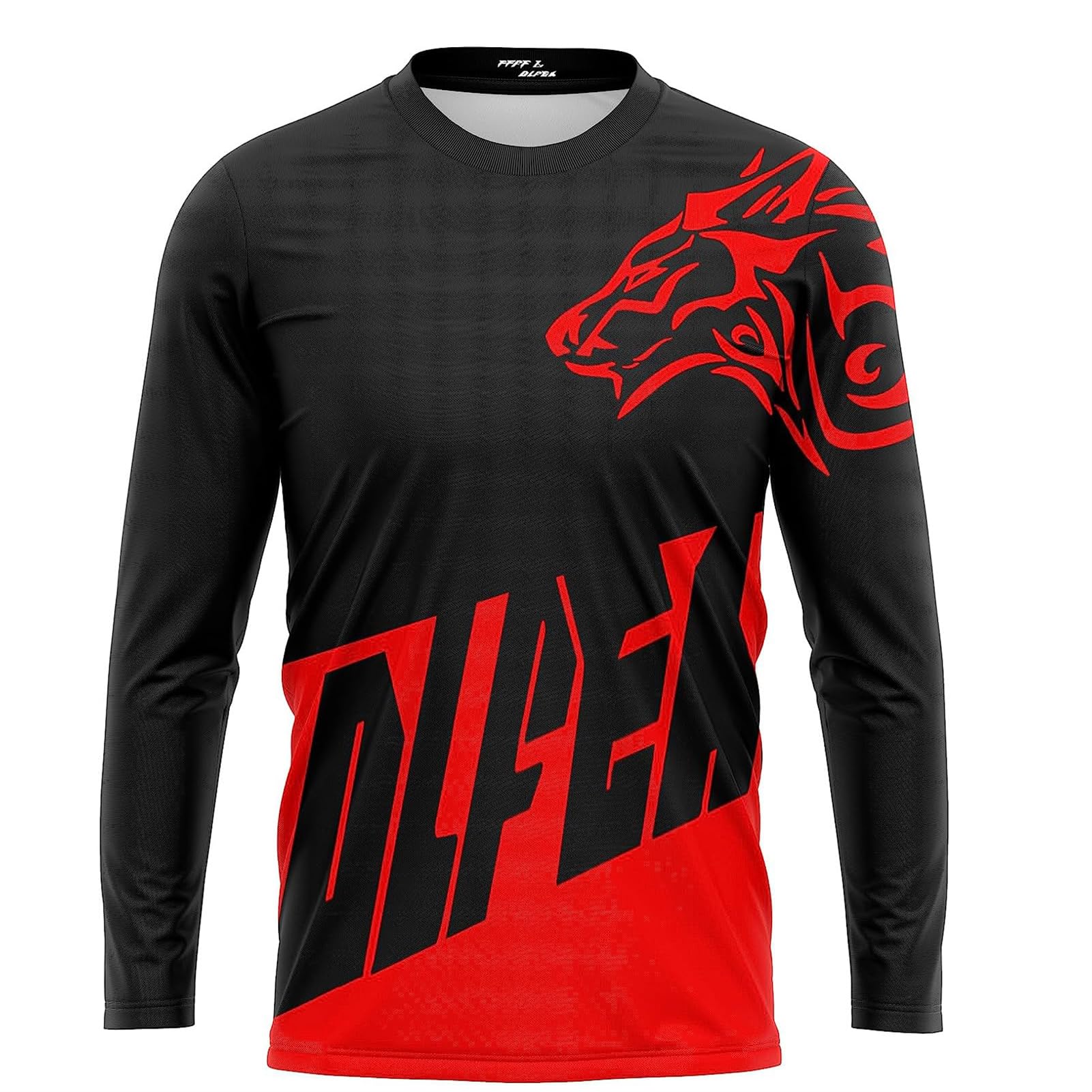 FFFF & OLFEH Men's Cycling Jersey MTB Tops,Downhill Jersey Mens Bike Wear Cycling/Motocross Clothes Mountain Bike Shirt BMX, Breathable Material