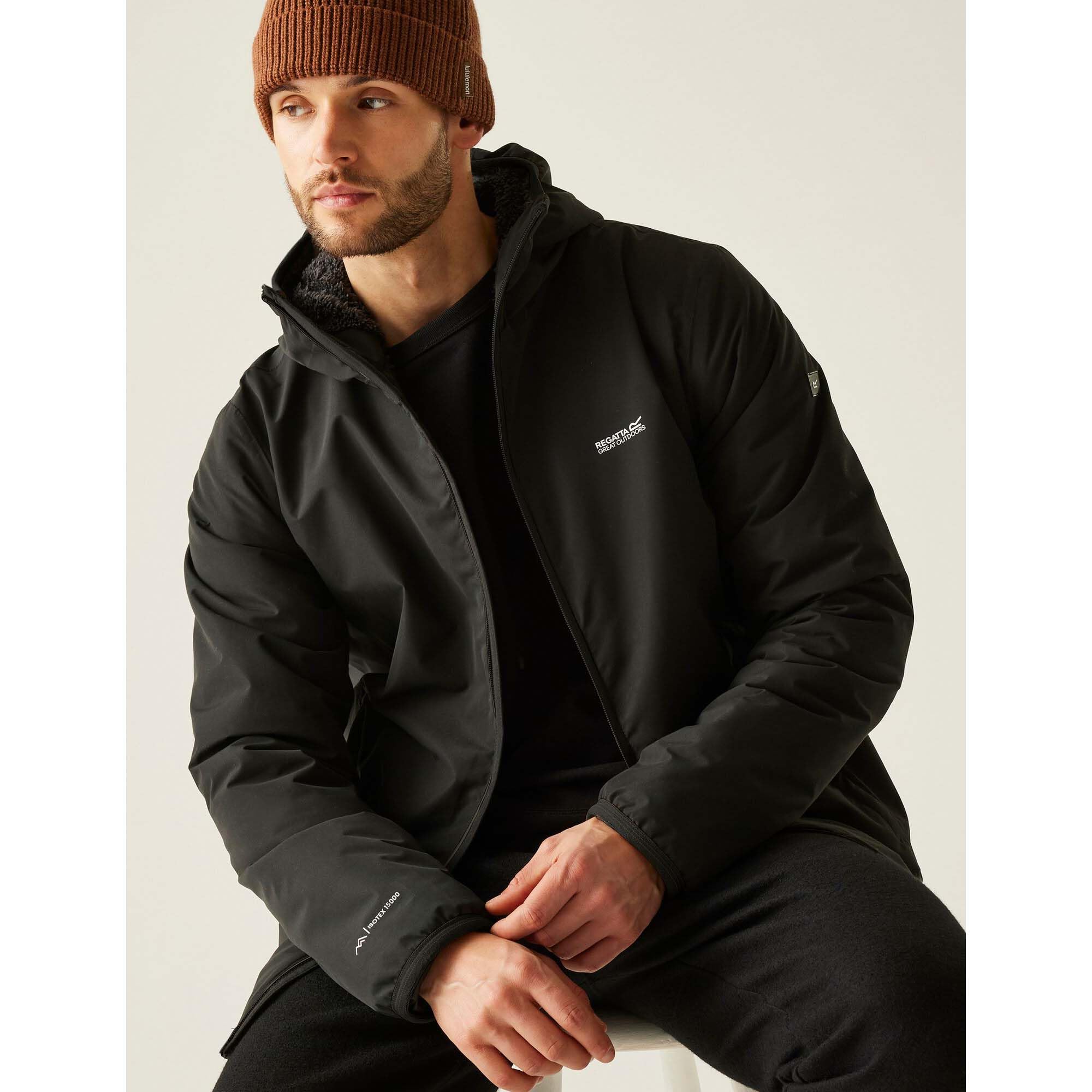Regatta Hombre Chaqueta Impermeable Caspen, Black, M