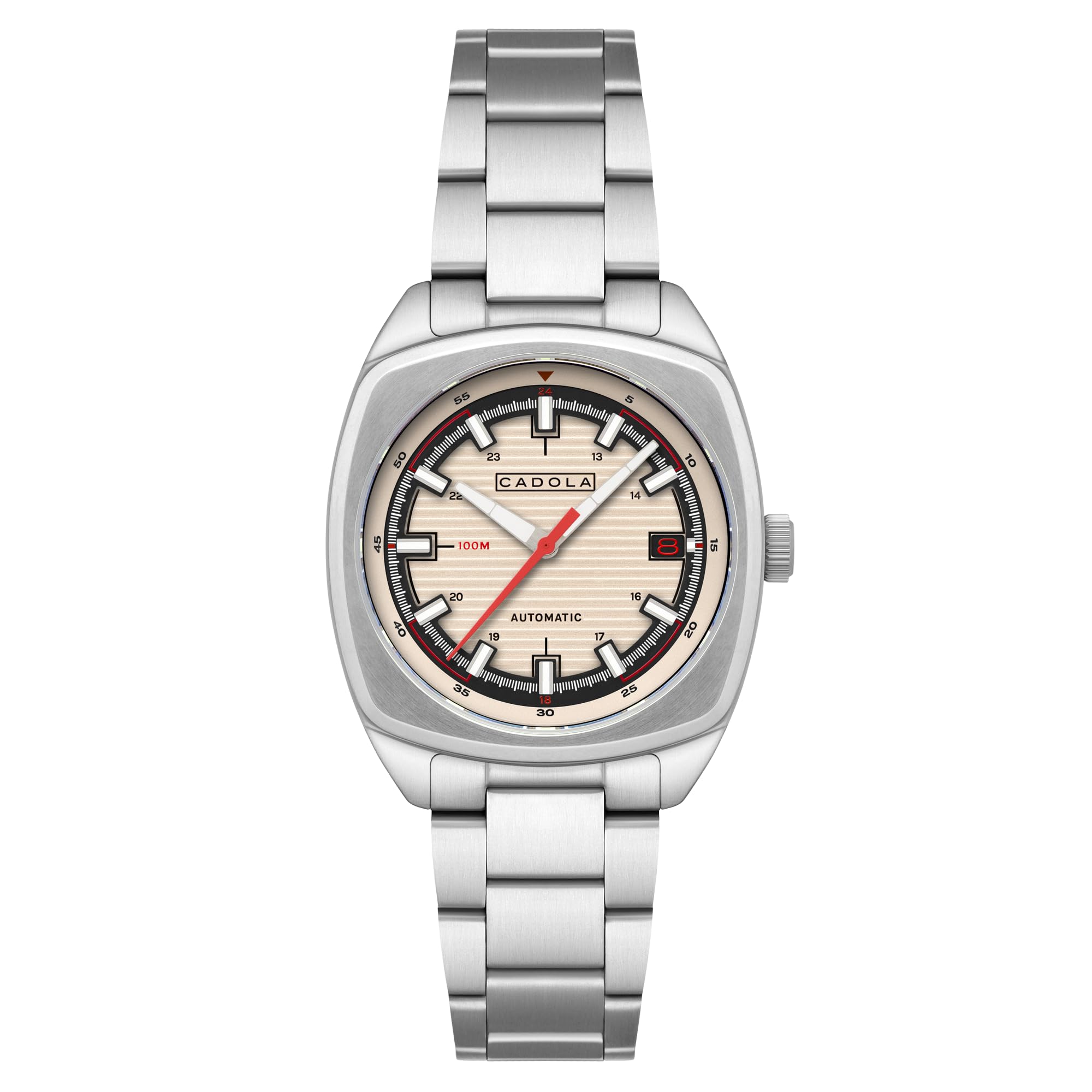 Men's 38mm Buxton Automatic Watch with Solid Stainless Steel Bracelet CD-1057-image-25