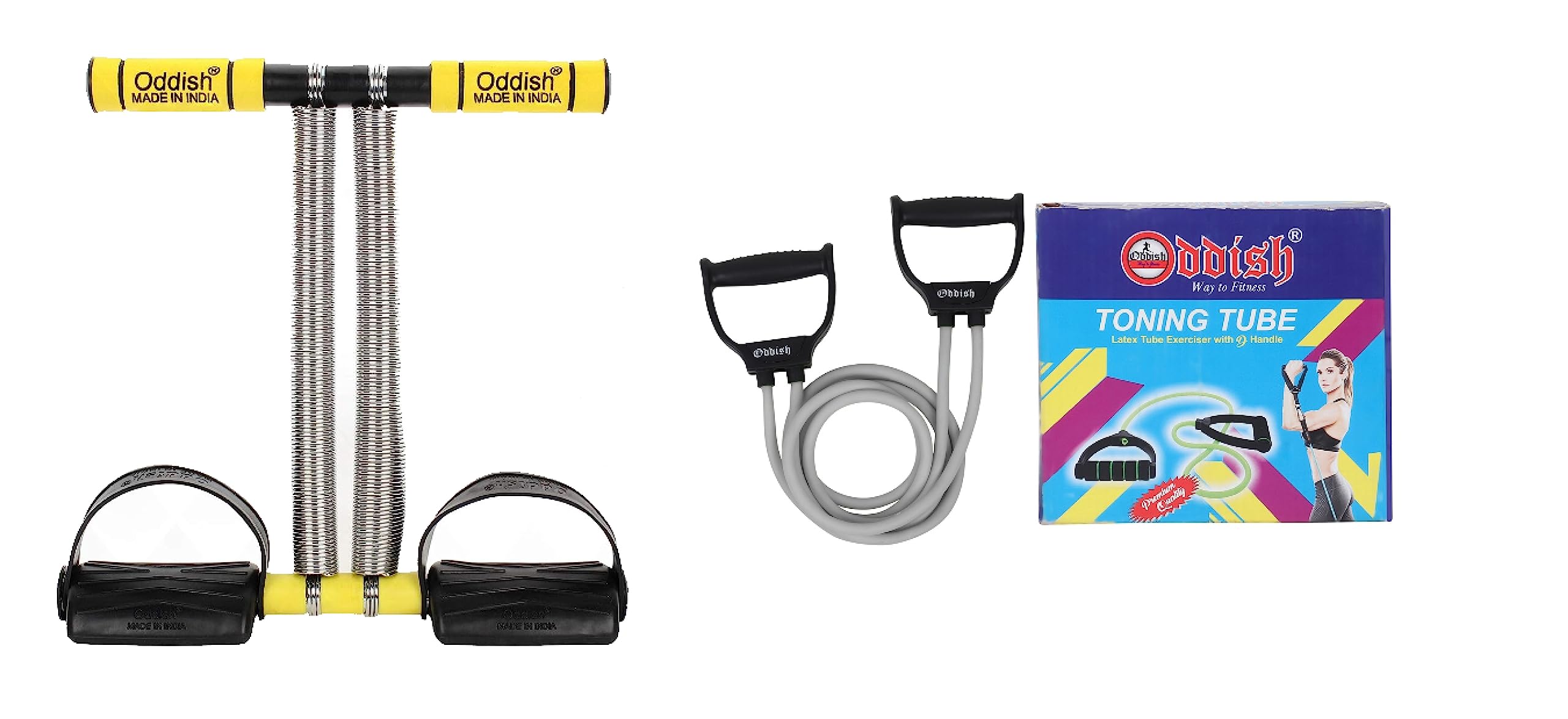 Oddish® Tummy Trimmer Double Spring for Men & Women, Body tonner, Waist trimmer, Fat Buster, Abs Exercise & fitness Equipment, abdominal exercise for Home & Gym Use (YELLOW TT+TONING TUBE) (B08THTF9SN) Amazon Price History, Amazon Price Tracker