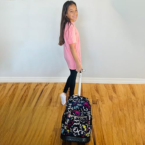 Miniatura 2 de Mochila con ruedas de 19 pulgadas para niños y niñas, viajes, escuela, estudiante, viaje...