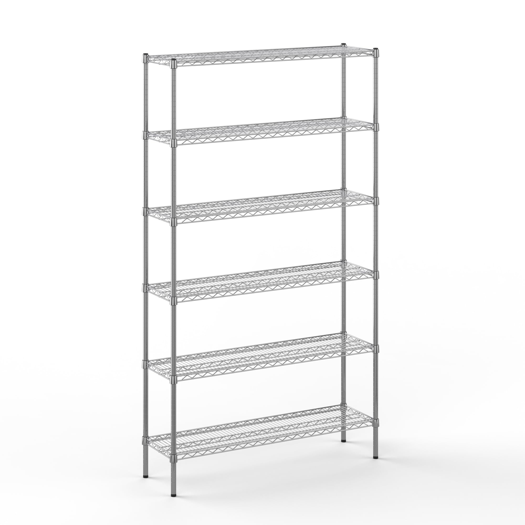 14" Deep x 48" Wide x 86" Height Wire Shelving Kit | 6-Tier | NSF Commercial Storage Rack Unit