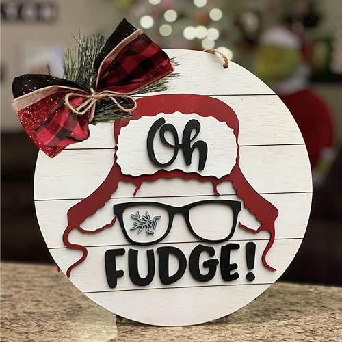 Letrero de bienvenida estéreo 3D con diseño de coronas de Navidad para puerta delantera, decoración de puerta de invierno, 12 pulgadas, coronas de