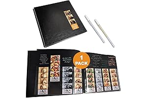 Nook 2x6 Photo Booth Album, Black Cover & Silver/Gold Pens