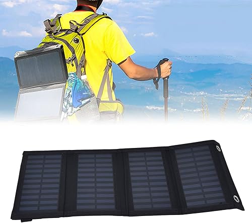 Miniatura 4 de plplaaoo Cargador de batería solar, panel solar, panel solar portátil, mantenedor de batería solar, alta tasa de conversión de 20 W, bolsa plegable