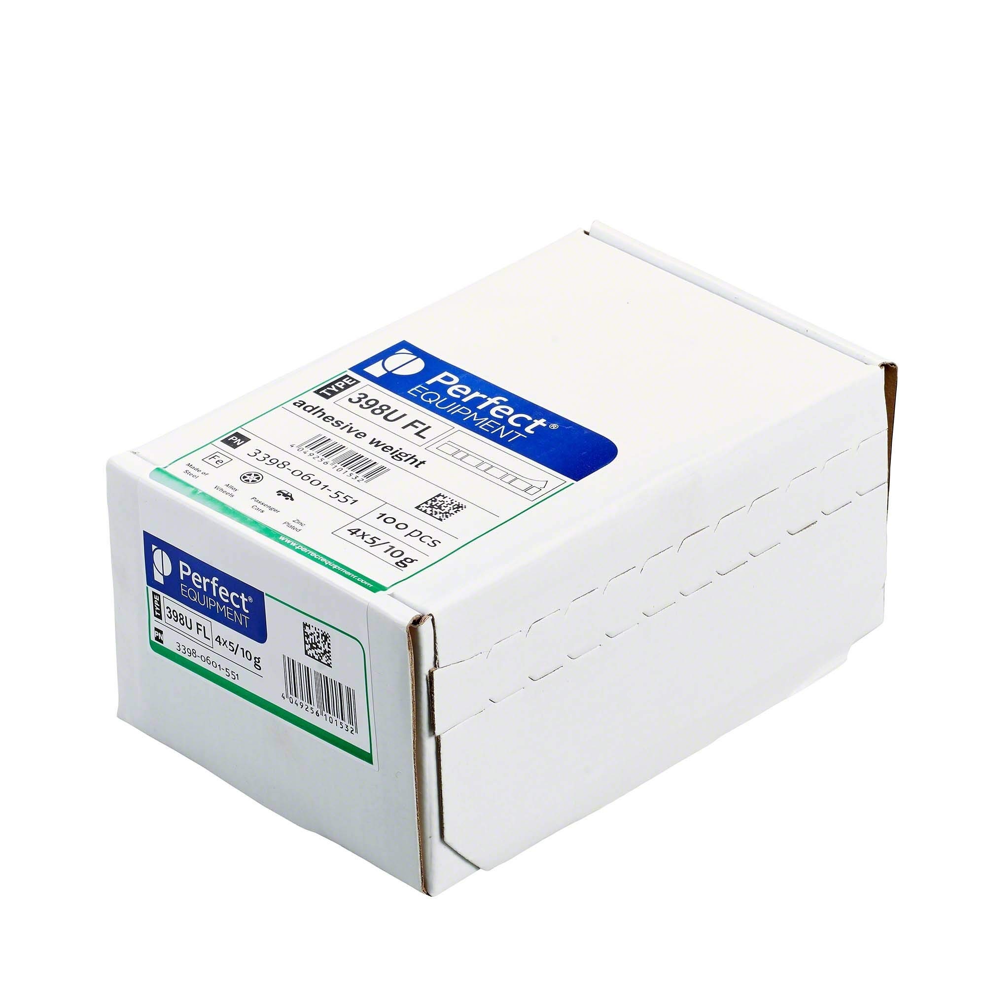 100× contrapesa adhesiva Perfect Equipment -Typ 398- 60 g, acero, plata