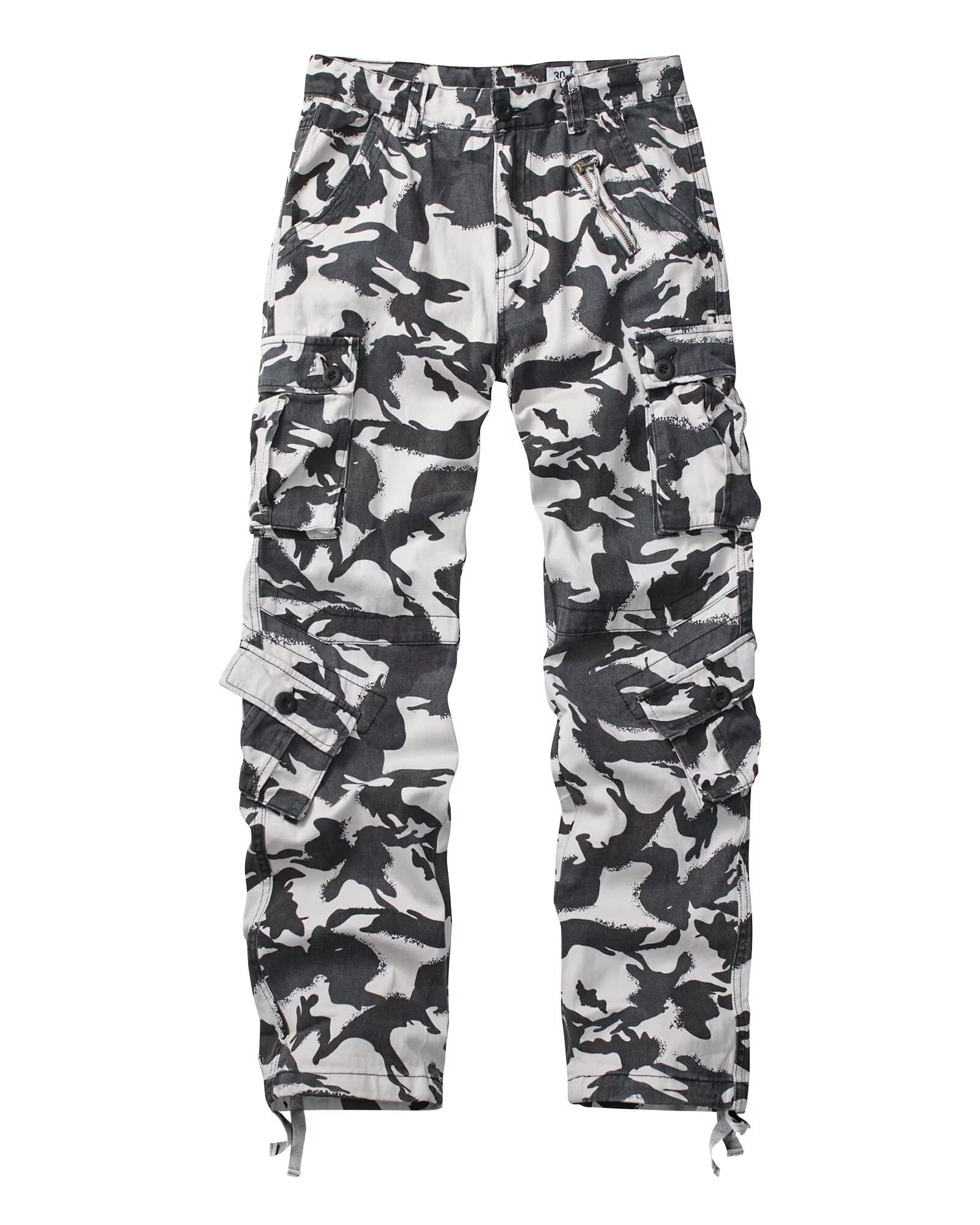 Vatinnt Men's Black Hawk Camo Cargo Trousers Combat Camo Trousers 3357 44