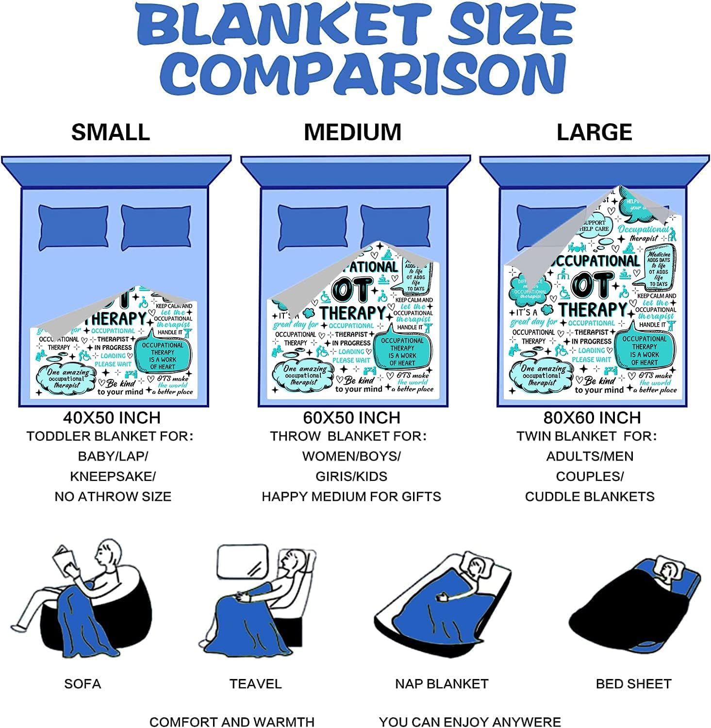 Occupational Therapy Blanket Retirement Gifts for Women,Ot Throw Blankets Best Occupational Therapist Appreciation Gifts for Ot 50"X40" - Image 7