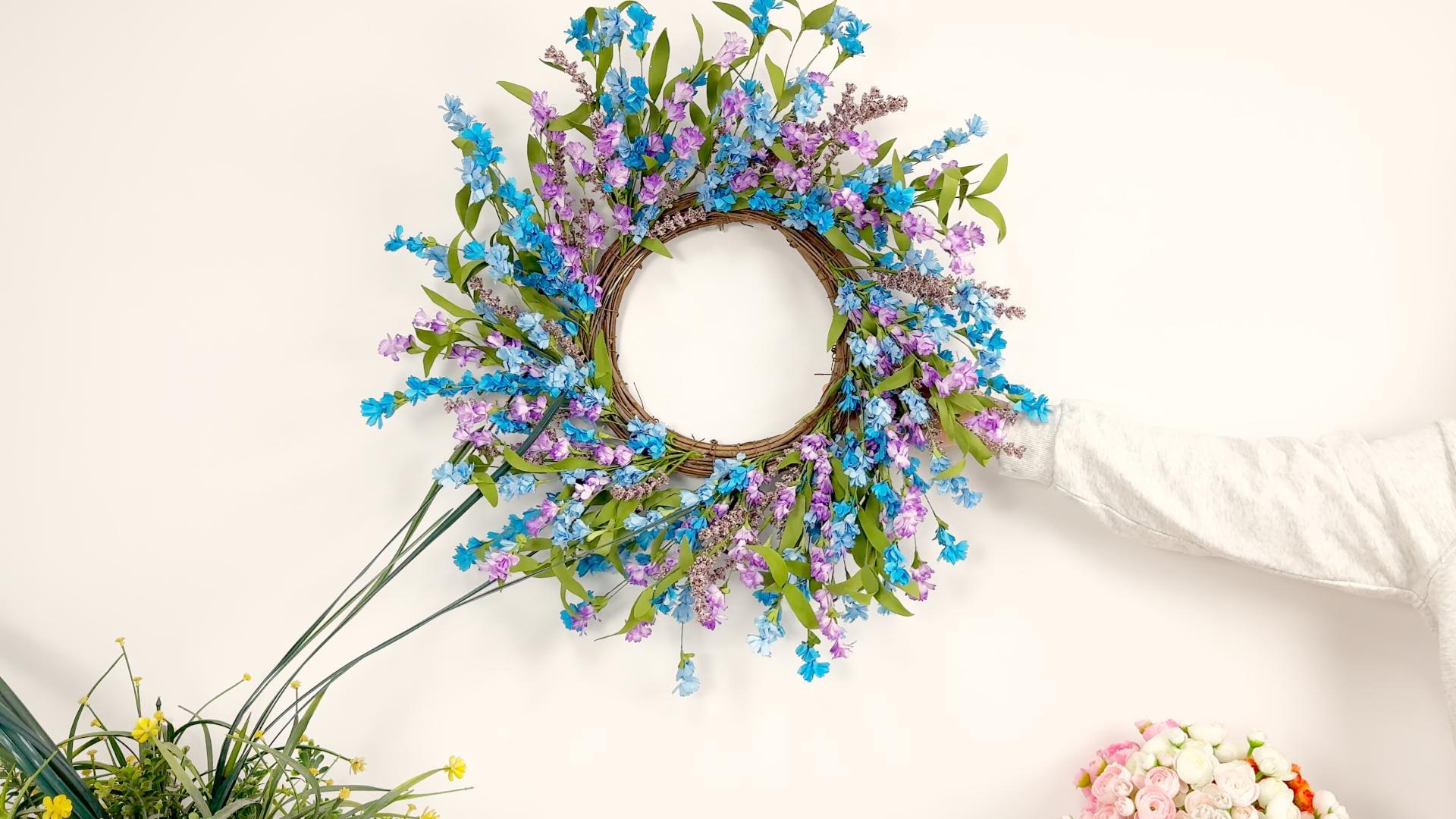 Corona De Invierno De Hortensias De 22 Pulgadas, Coronas Artificiales De  Invierno Para Puerta Delantera Con, image size:1920x1080