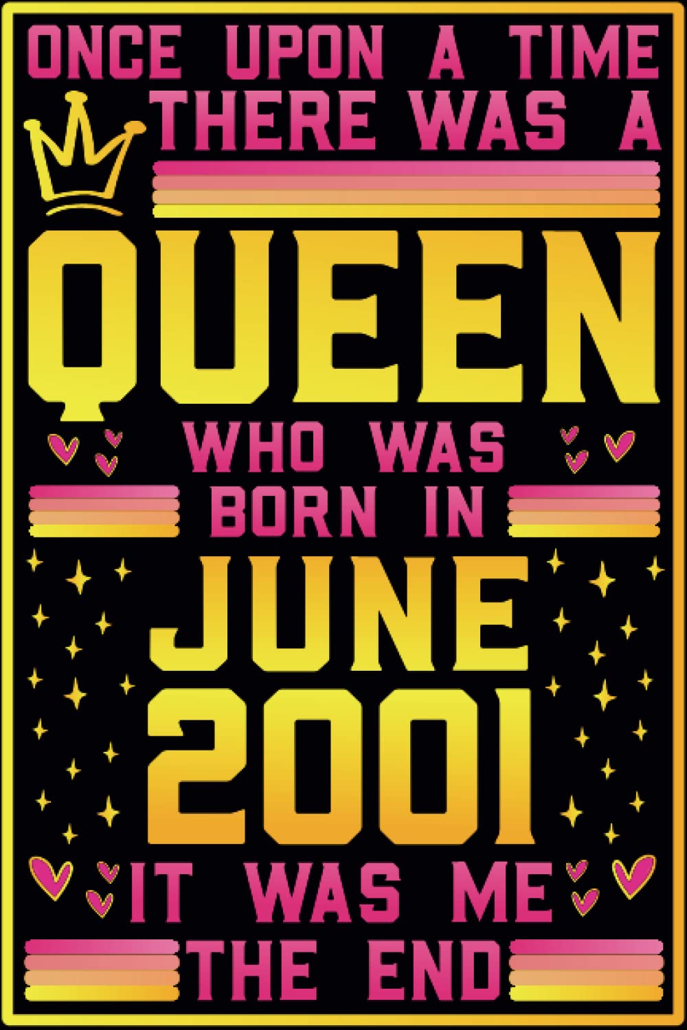 QUEEN WHO WAS BORN IN JUNE 2001: perfect idea 22nd birthdays gift idea for man women Aunt cousin dad mom female bday gift idea for turning 22 years ... Card Alternative | Personalized notebook